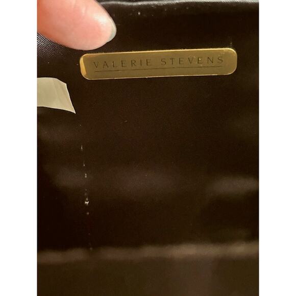 Valerie Stevens Vintage Black Velvet Evening Bag with Cord Strap - Picture 8 of 8